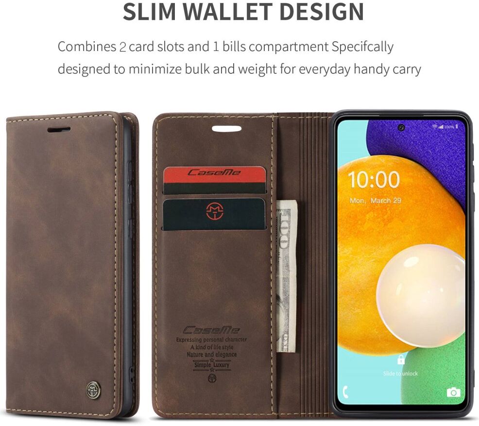 CaseMe 013 Samsung Galaxy A53 Hoesje Book Case met Pasjeshouder Coffee afbeelding 4