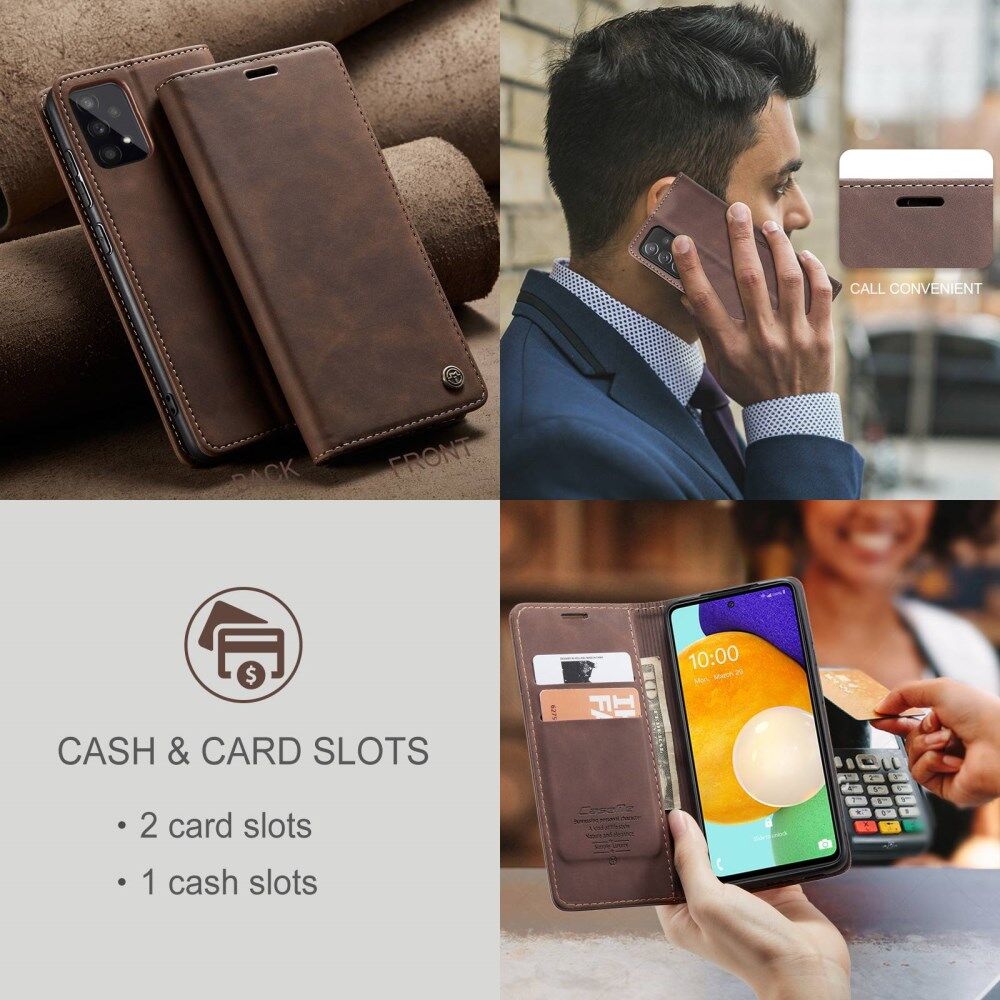 CaseMe 013 Samsung Galaxy A53 Hoesje Book Case met Pasjeshouder Coffee afbeelding 8