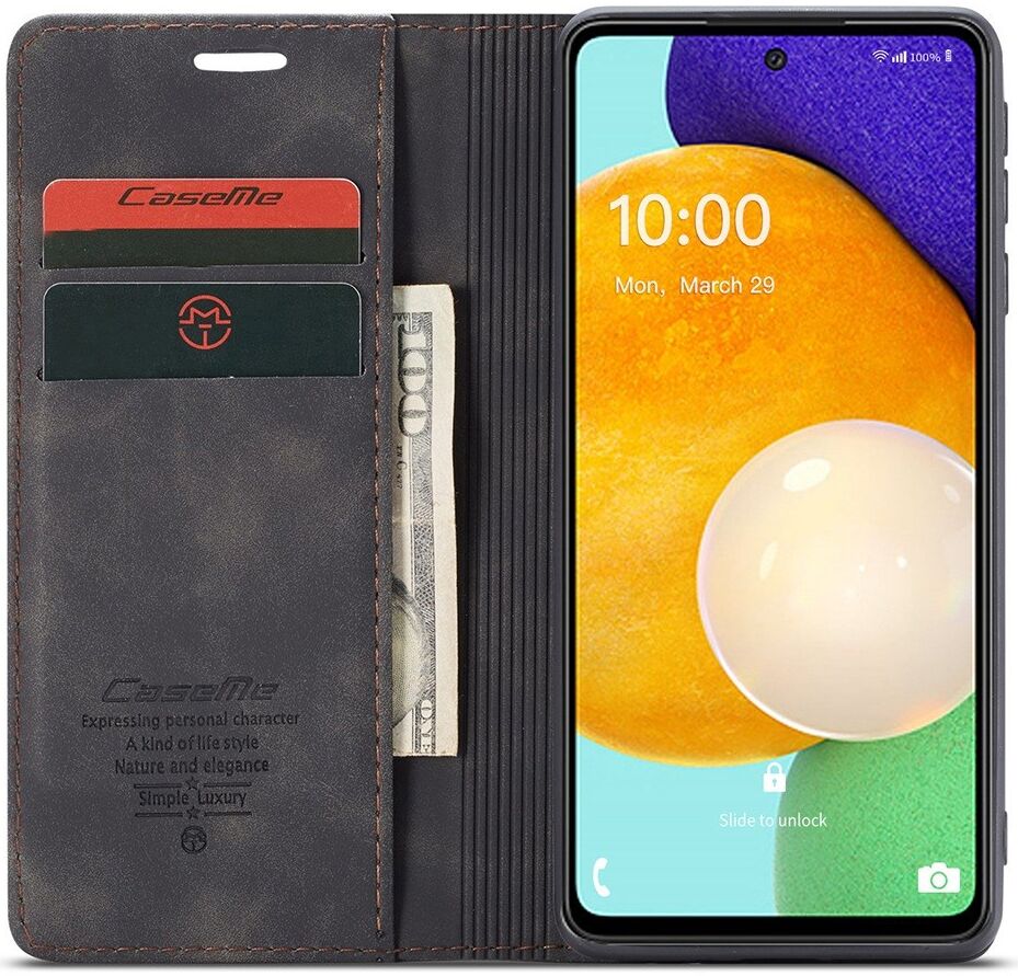 CaseMe 013 Samsung Galaxy A53 Hoesje Book Case met Pasjeshouder Zwart afbeelding 1
