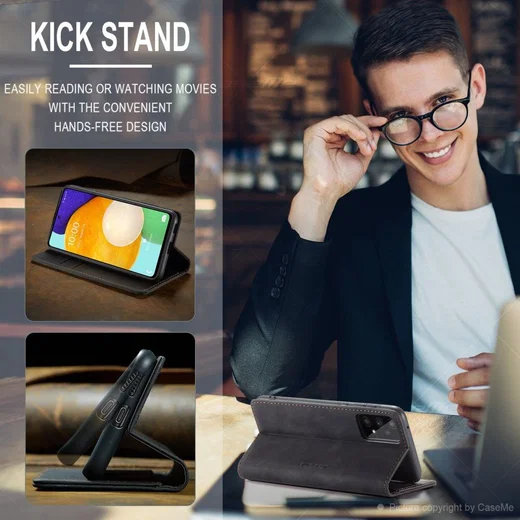CaseMe 013 Samsung Galaxy A53 Hoesje Book Case met Pasjeshouder Zwart afbeelding 6