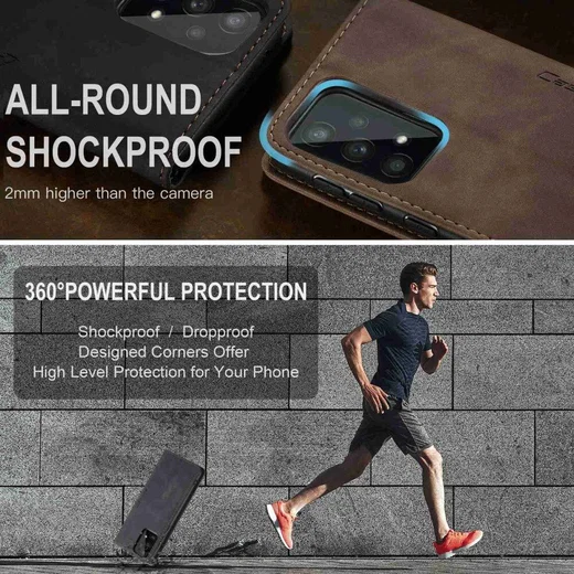 CaseMe 013 Samsung Galaxy A53 Hoesje Book Case met Pasjeshouder Zwart afbeelding 3