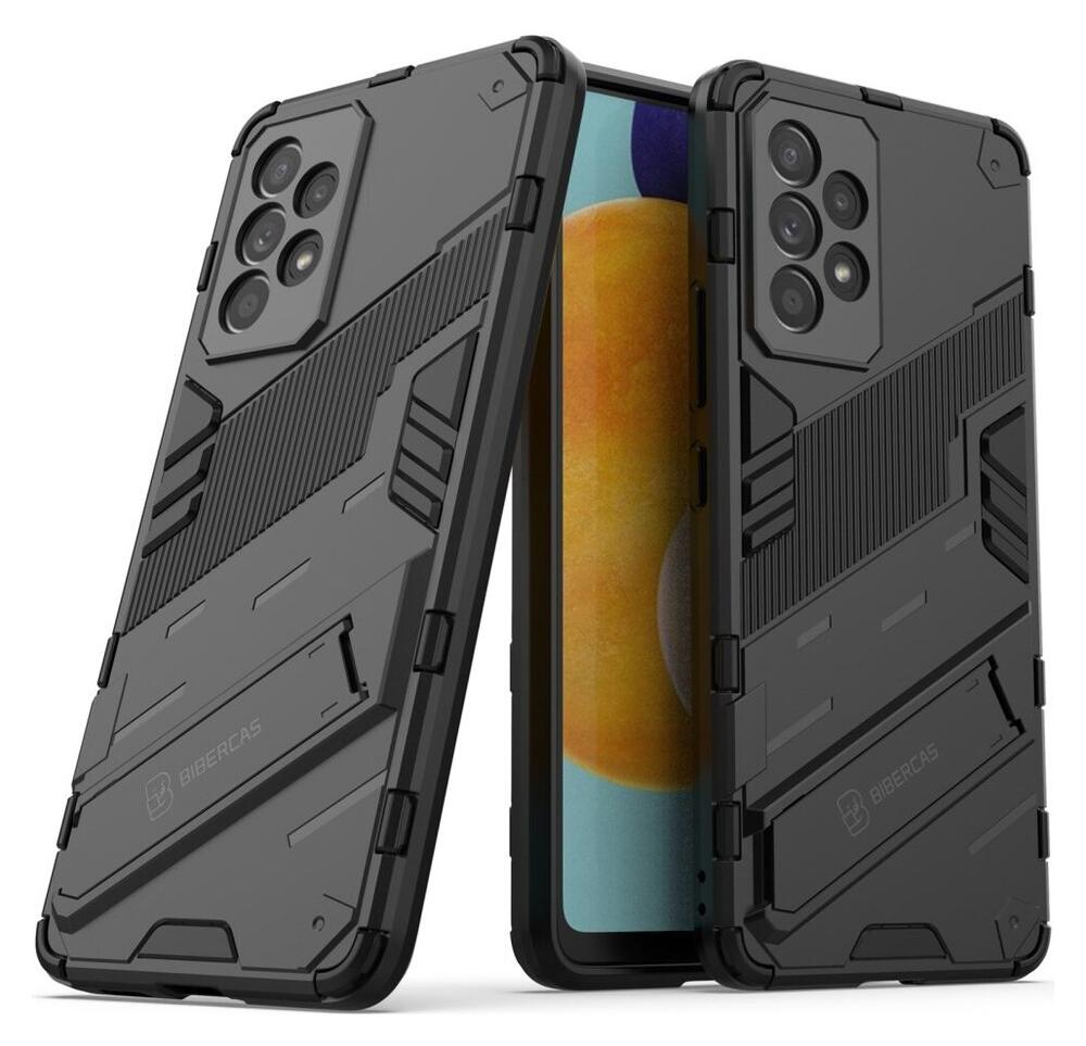Samsung Galaxy A53 Hoesje Shockproof Kickstand Back Cover Zwart afbeelding 1