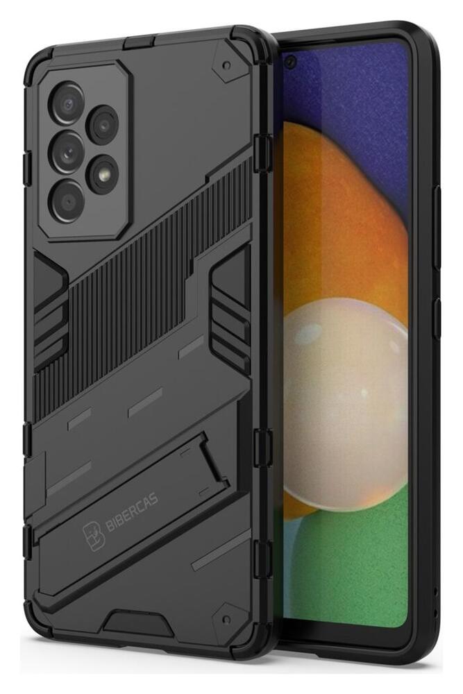 Samsung Galaxy A53 Hoesje Shockproof Kickstand Back Cover Zwart afbeelding 2