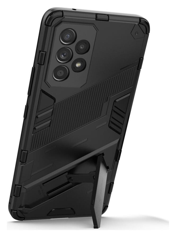 Samsung Galaxy A53 Hoesje Shockproof Kickstand Back Cover Zwart afbeelding 3
