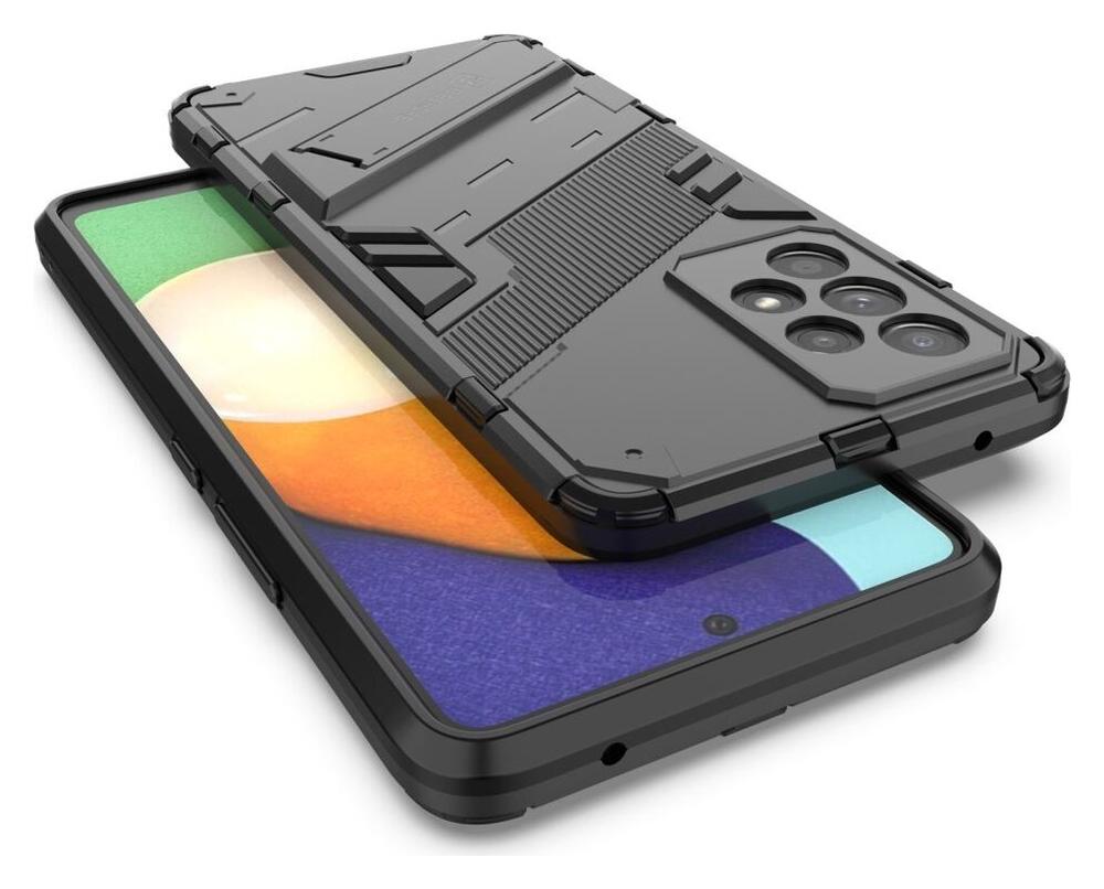 Samsung Galaxy A53 Hoesje Shockproof Kickstand Back Cover Zwart afbeelding 6