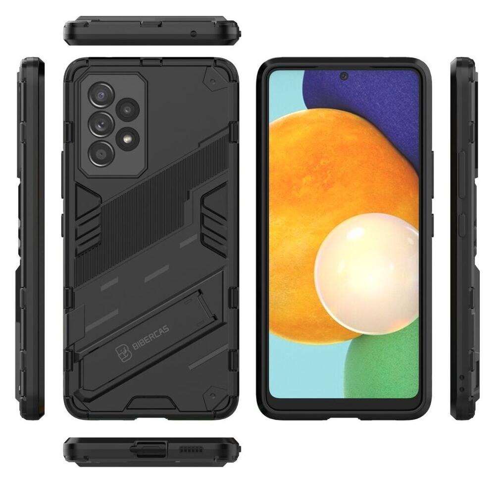 Samsung Galaxy A53 Hoesje Shockproof Kickstand Back Cover Zwart afbeelding 7