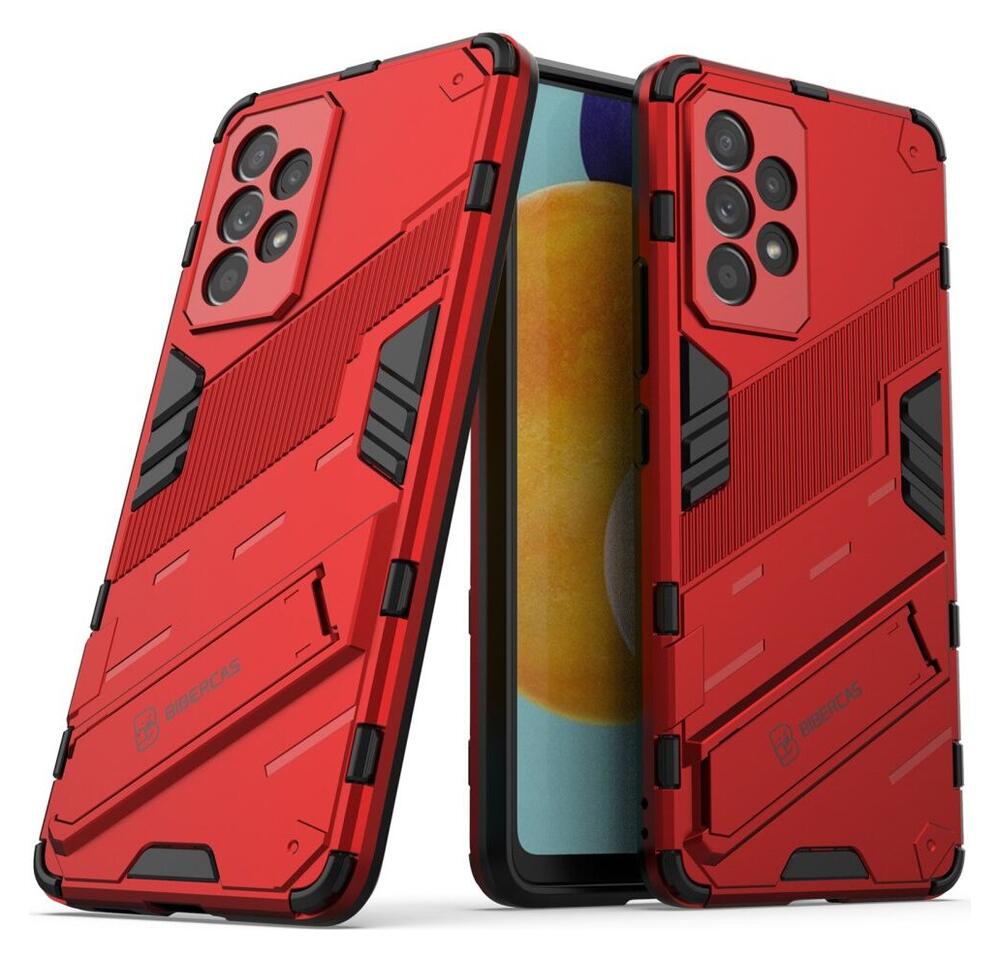 Samsung Galaxy A53 Hoesje Shockproof Kickstand Back Cover Rood afbeelding 1