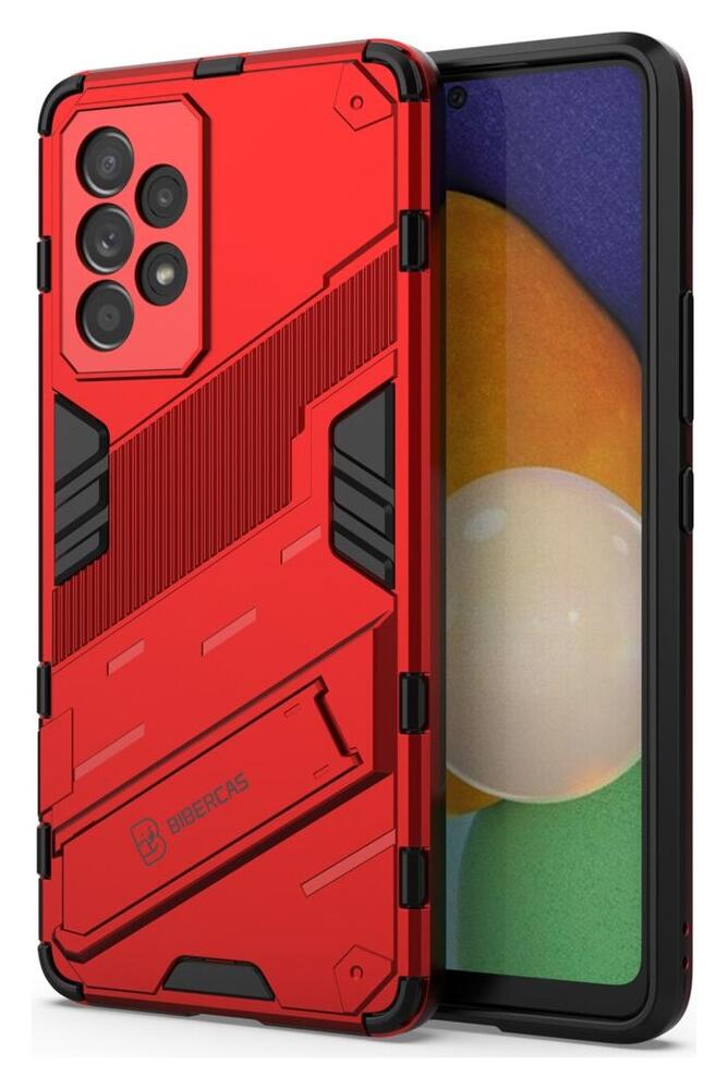 Samsung Galaxy A53 Hoesje Shockproof Kickstand Back Cover Rood afbeelding 2