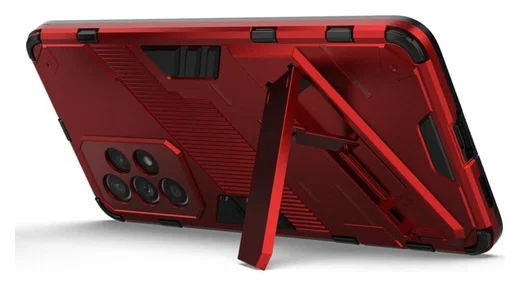 Samsung Galaxy A53 Hoesje Shockproof Kickstand Back Cover Rood afbeelding 4