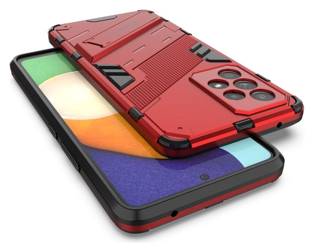 Samsung Galaxy A53 Hoesje Shockproof Kickstand Back Cover Rood afbeelding 6
