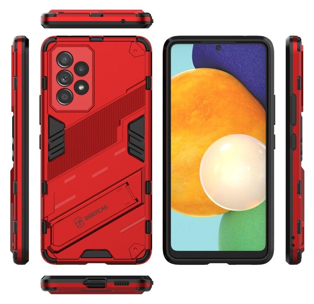 Samsung Galaxy A53 Hoesje Shockproof Kickstand Back Cover Rood afbeelding 7
