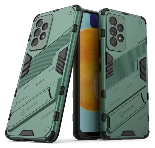 Samsung Galaxy A53 Hoesje Shockproof Kickstand Back Cover Groen afbeelding 1