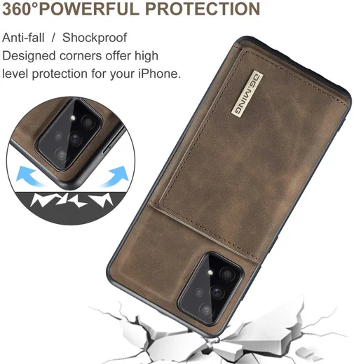 DG Ming Samsung Galaxy A53 Hoesje met Magnetische Kaarthouder Coffee afbeelding 5