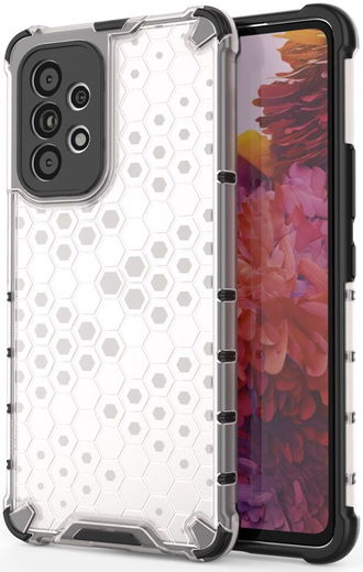 Samsung Galaxy A53 Hoesje Honingraat Back Cover Hybride Grijs afbeelding 1