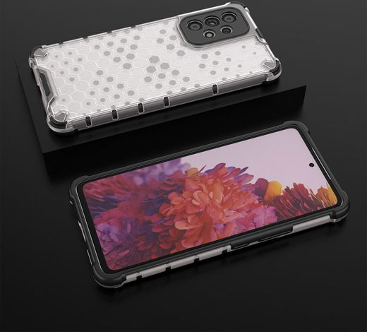 Samsung Galaxy A53 Hoesje Honingraat Back Cover Hybride Grijs afbeelding 3