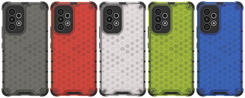 Samsung Galaxy A53 Hoesje Honingraat Back Cover Hybride Grijs afbeelding 5