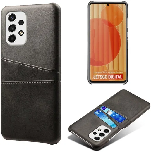 Samsung Galaxy A53 Hoesje met Kaarthouder Back Cover Zwart afbeelding 2