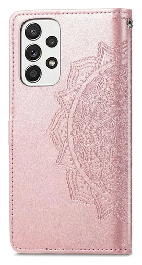 Samsung Galaxy A53 Hoesje Mandala Book Case met Pasjeshouder Roze afbeelding 11