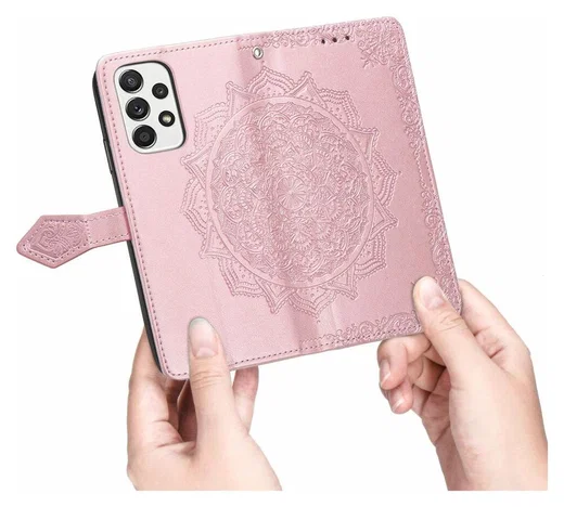 Samsung Galaxy A53 Hoesje Mandala Book Case met Pasjeshouder Roze afbeelding 9