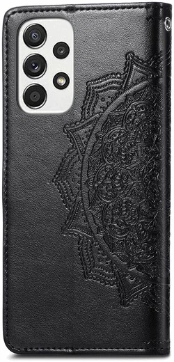 Samsung Galaxy A53 Hoesje Mandala Book Case met Pasjeshouder Zwart afbeelding 10