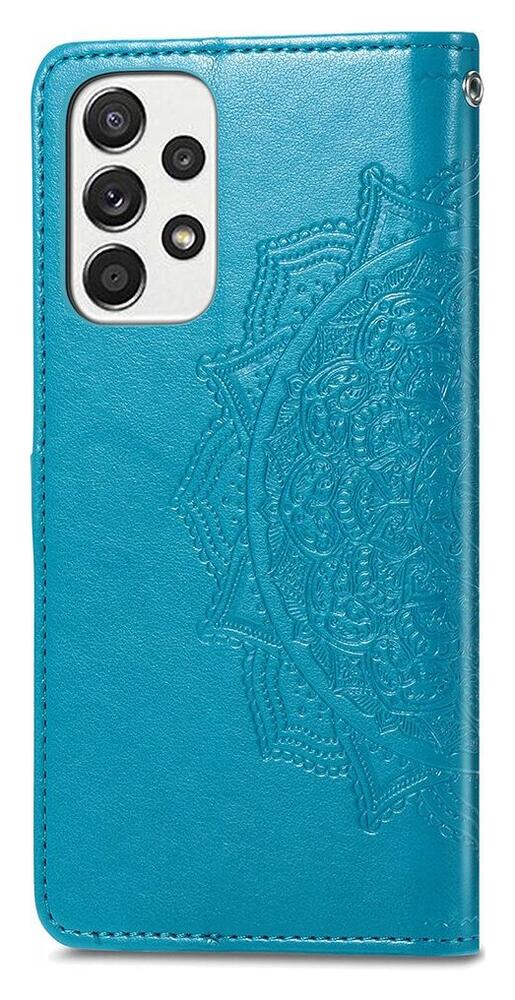 Samsung Galaxy A53 Hoesje Mandala Book Case met Pasjeshouder Blauw afbeelding 8