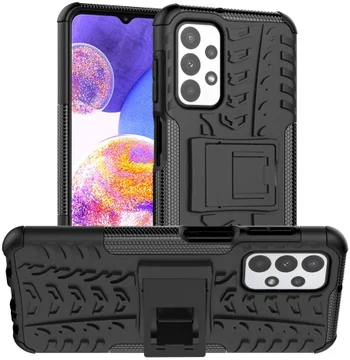 Samsung Galaxy A23 Hoes Robuust Hybride Back Cover Zwart