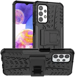 Samsung Galaxy A23 Hoes Robuust Hybride Back Cover Zwart afbeelding