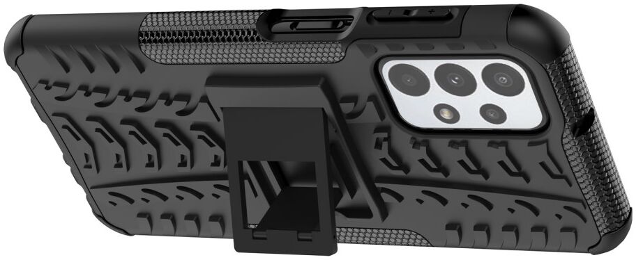 Samsung Galaxy A23 Hoes Robuust Hybride Back Cover Zwart afbeelding 4