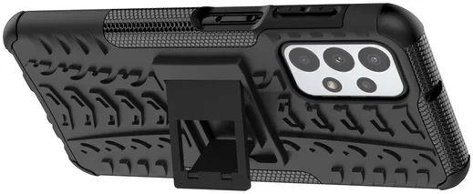 Samsung Galaxy A23 Hoes Robuust Hybride Back Cover Zwart afbeelding 4