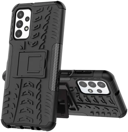 Samsung Galaxy A23 Hoes Robuust Hybride Back Cover Zwart afbeelding 5