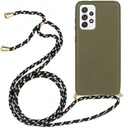 Samsung Galaxy A53 Hoesje Flexibel TPU met Koord Back Cover Groen