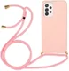 Samsung Galaxy A53 Hoesje Flexibel TPU met Koord Back Cover Roze afbeelding 1
