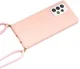 Samsung Galaxy A53 Hoesje Flexibel TPU met Koord Back Cover Roze afbeelding 2