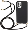 Samsung Galaxy A53 Hoesje Flexibel TPU met Koord Back Cover Zwart