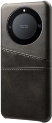 Honor Magic5 Lite Hoesje met Kaarthouder Back Cover Zwart afbeelding