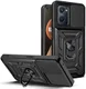 Realme 9i/Oppo A76/A96 Hoesje Camera Slider en Kickstand Ring Zwart afbeelding 1