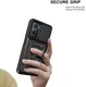 Realme 9i/Oppo A76/A96 Hoesje Camera Slider en Kickstand Ring Zwart afbeelding 6