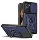 Realme 9i/Oppo A76/A96 Hoesje Camera Slider en Kickstand Ring Blauw afbeelding 1