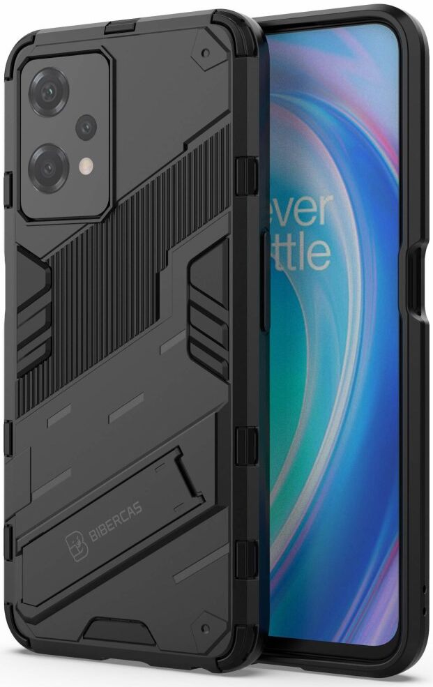 OnePlus Nord CE 2 Lite Hoesje Shockproof Kickstand Back Cover Zwart afbeelding 1