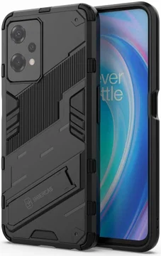 OnePlus Nord CE 2 Lite Hoesje Shockproof Kickstand Back Cover Zwart