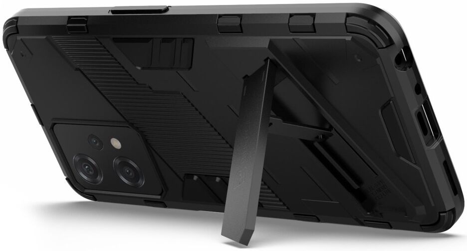 OnePlus Nord CE 2 Lite Hoesje Shockproof Kickstand Back Cover Zwart afbeelding 4