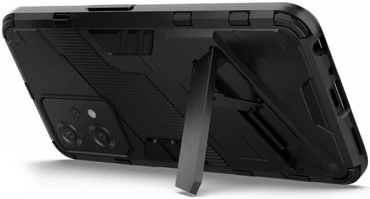 OnePlus Nord CE 2 Lite Hoesje Shockproof Kickstand Back Cover Zwart afbeelding 4