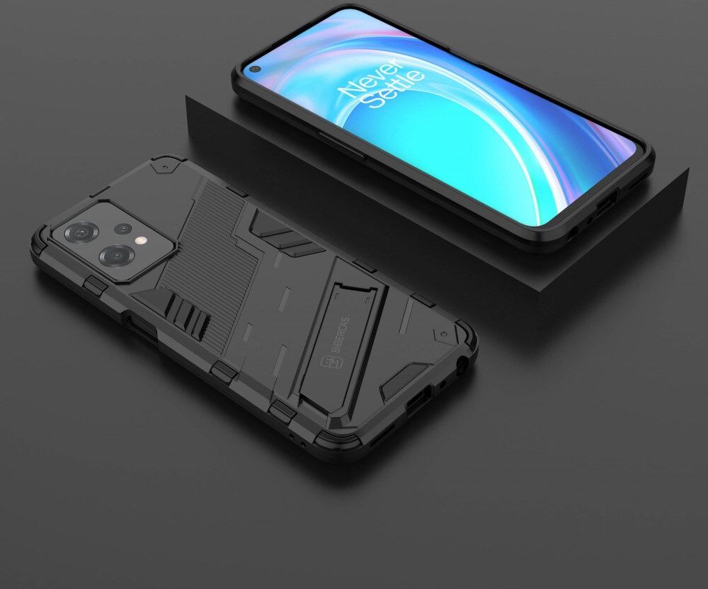 OnePlus Nord CE 2 Lite Hoesje Shockproof Kickstand Back Cover Zwart afbeelding 5