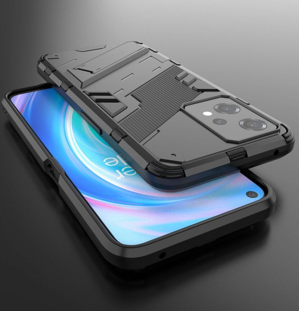 OnePlus Nord CE 2 Lite Hoesje Shockproof Kickstand Back Cover Zwart afbeelding 6