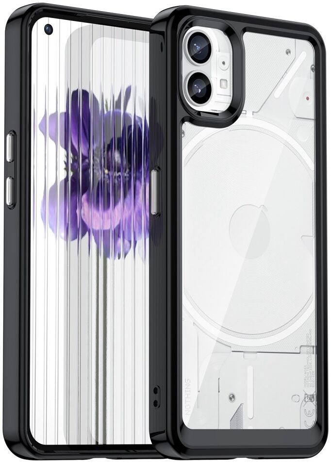 Nothing Phone (1) Hoesje Acryl Back Cover Zwart afbeelding 1