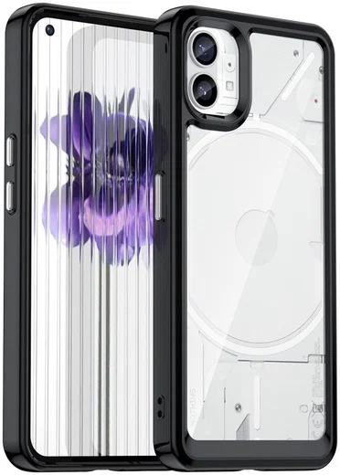 Nothing Phone (1) Hoesje Acryl Back Cover Zwart afbeelding 1