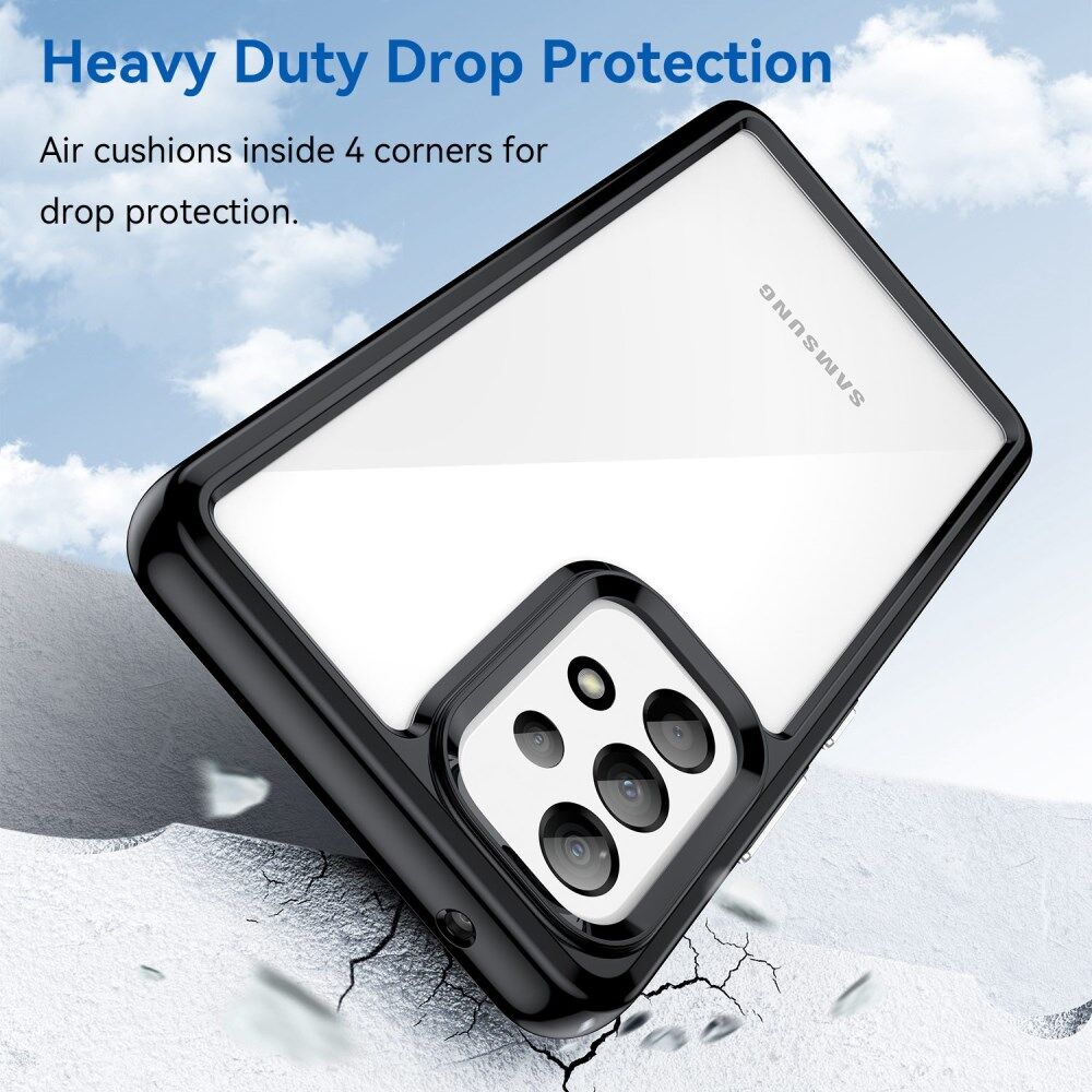 Samsung Galaxy A53 Hoesje Acryl Back Cover Zwart afbeelding 3