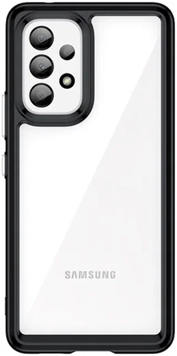 Samsung Galaxy A53 Hoesje Acryl Back Cover Zwart afbeelding 8