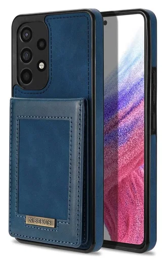 Samsung Galaxy A53 Hoesje Portemonnee met RFID Pasjeshouder Blauw afbeelding 2