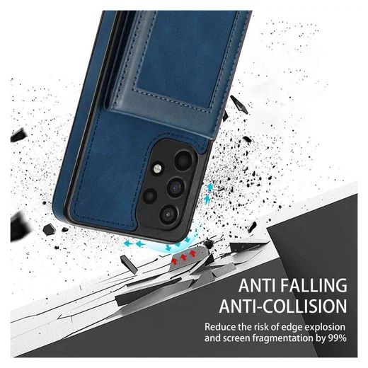 Samsung Galaxy A53 Hoesje Portemonnee met RFID Pasjeshouder Blauw afbeelding 5